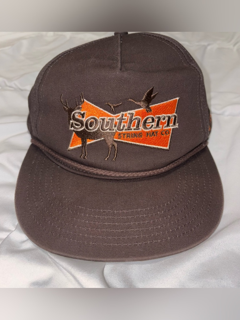 Southern String Hat Co Brown Adjustable Snapback Hat Men Outdoor Hunting